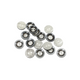 11.5mm Plastic Sewing Buttons Hole Round (Pack of 10) - Silver